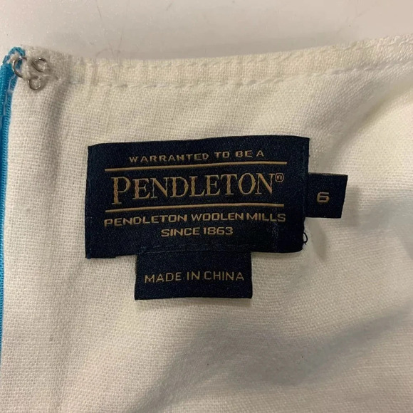 Pendleton‎ Women's Linen Blend Sleeveless Knit Dress Size 6 - Picture 6 of 12